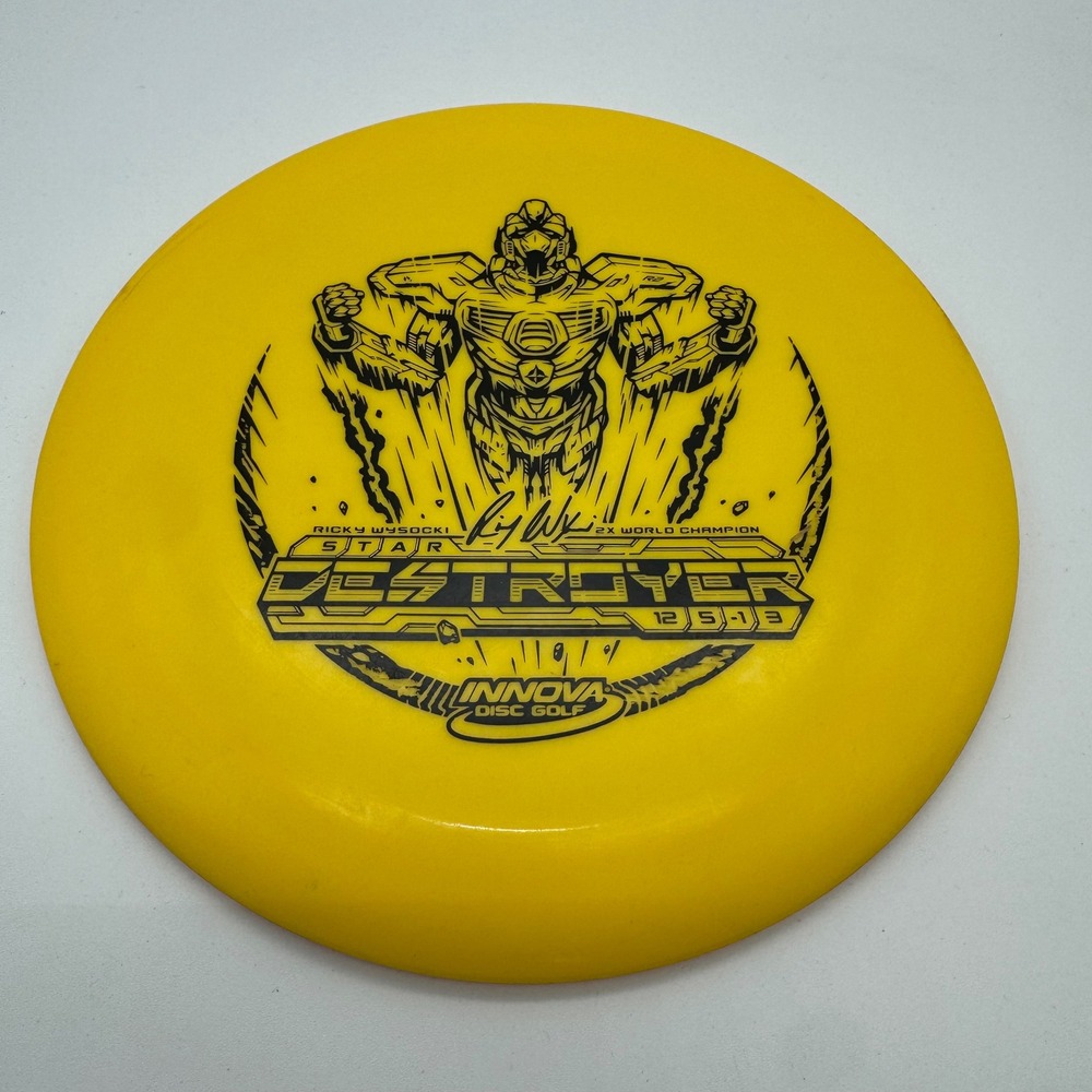 Innova Star‎ Destroyer Ricky Wysocki 2x World Champion Robot Stamp Yellow 175g